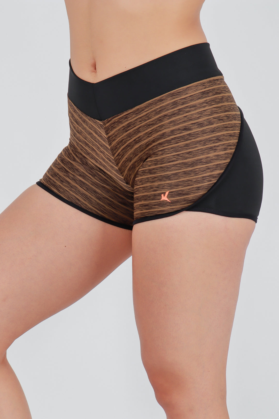 SHORT RAYAS MARRON
