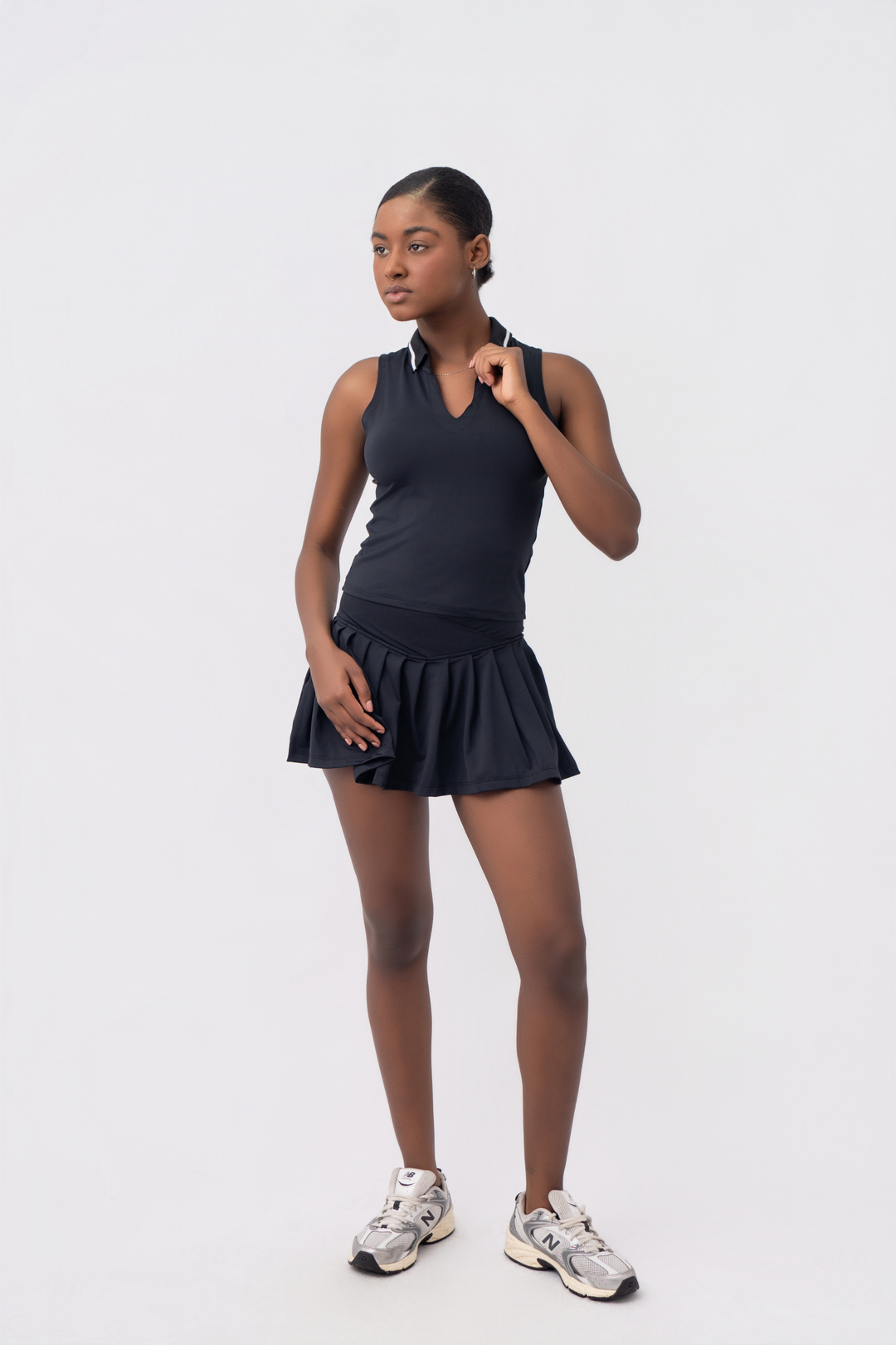 FALDA SHORT TENIS NEGRO