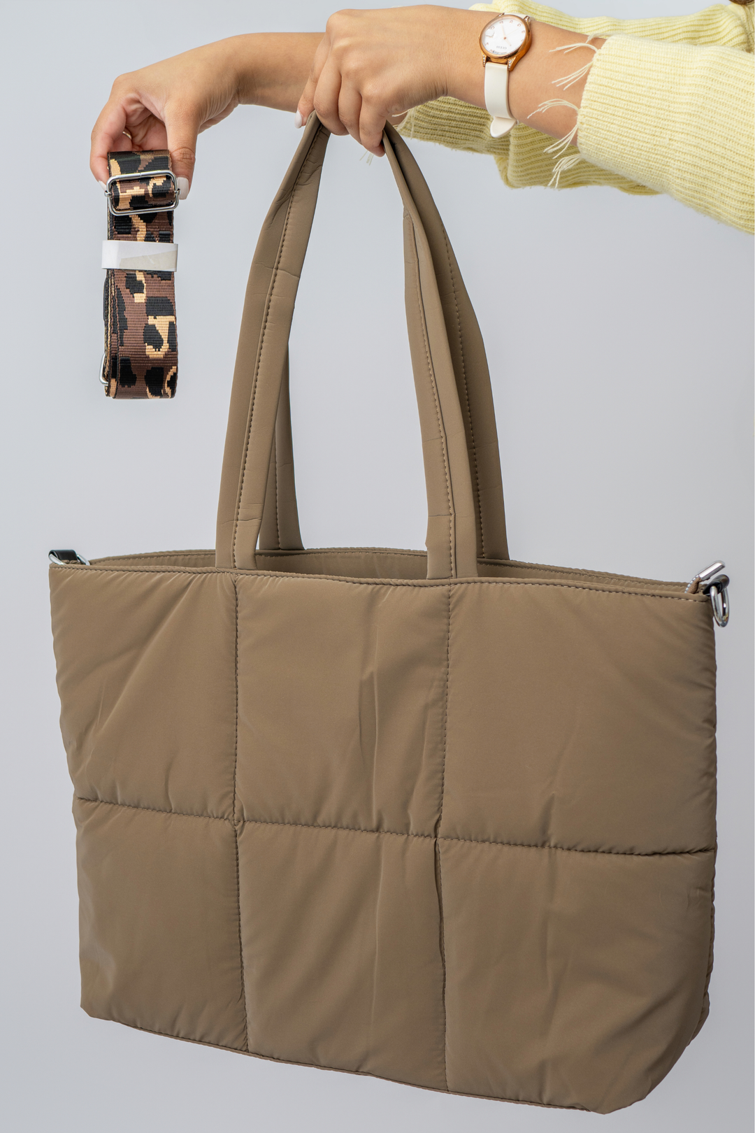 TOTE BAG PUFFER BEIGE