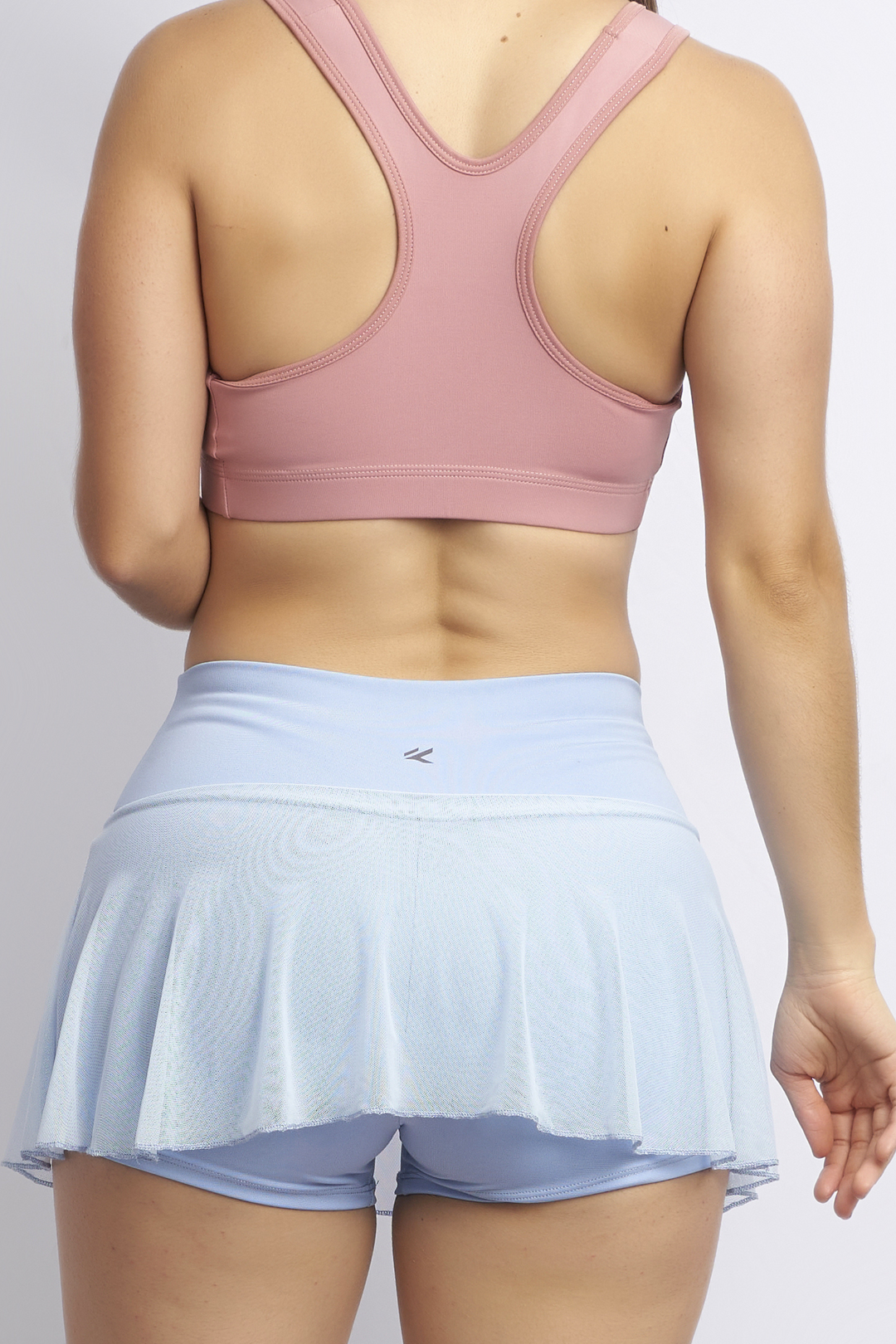 FALDA SHORT TUL CELESTE