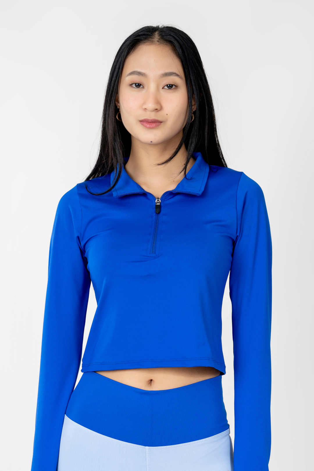 POLO ZIP AZULINO