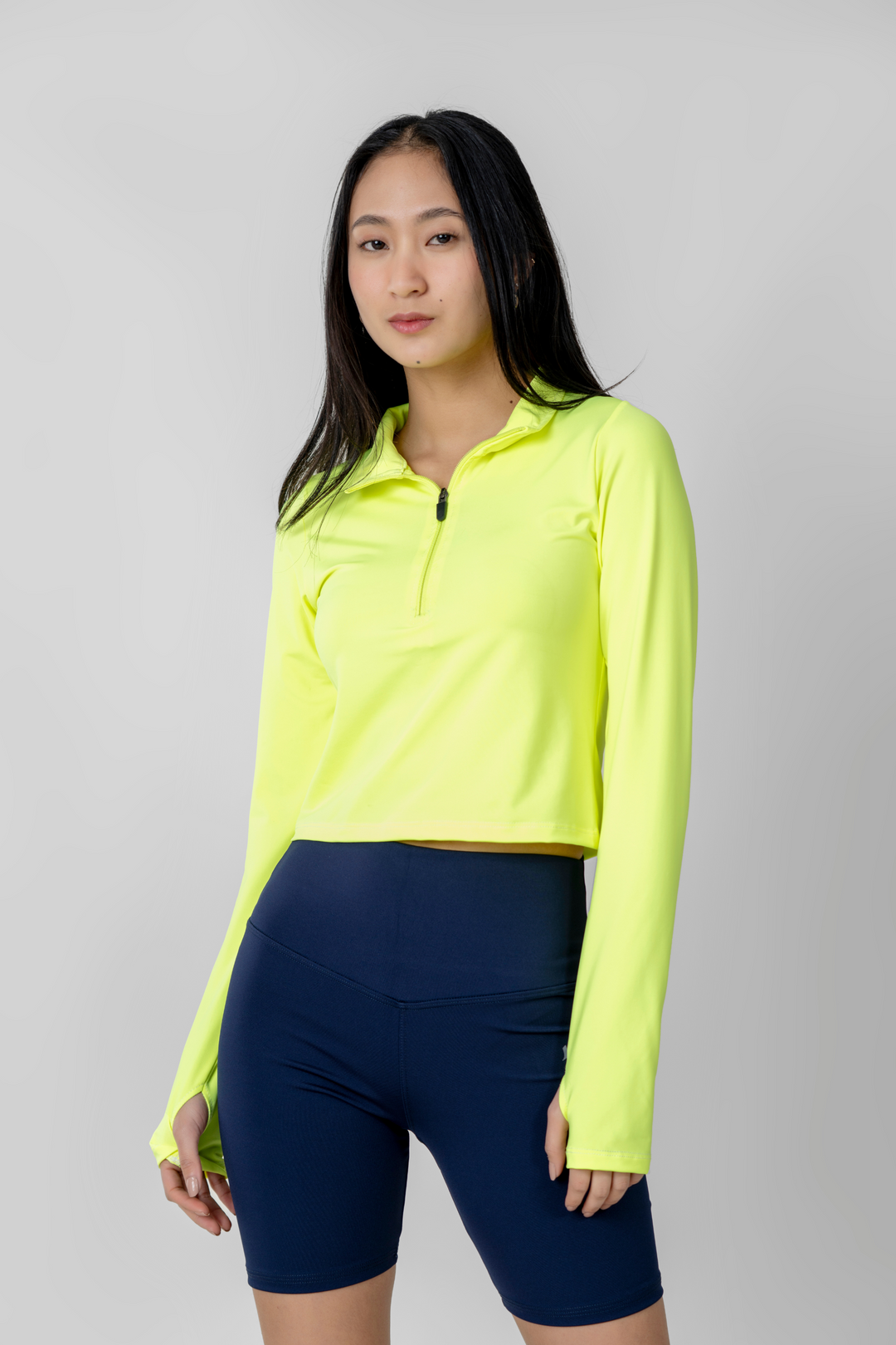 POLO ZIP VERDE NEÓN