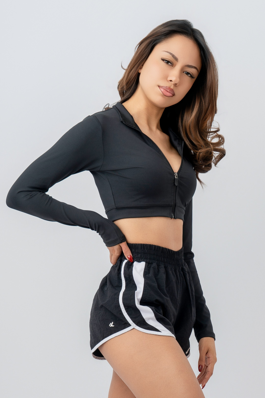 ZIPPER MANGA LARGA NEGRO