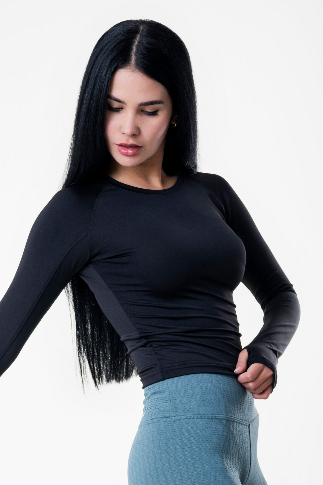 POLO MANGA LARGA SPORT NEGRO