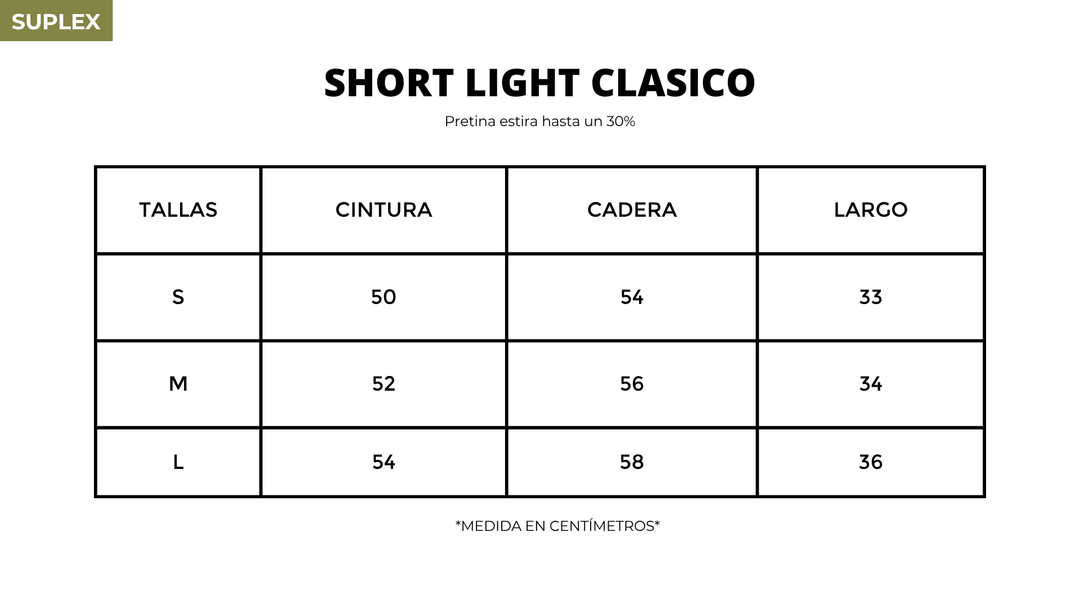 SHORT LIGHT CLASICO VERDE BOTELLA