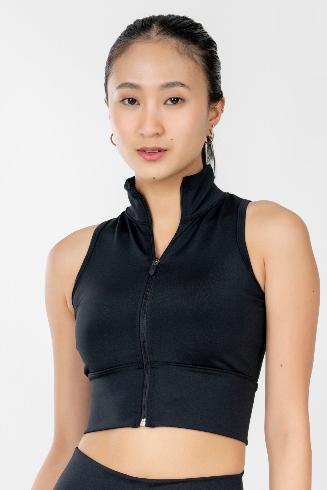 TOP ZIP NEGRO
