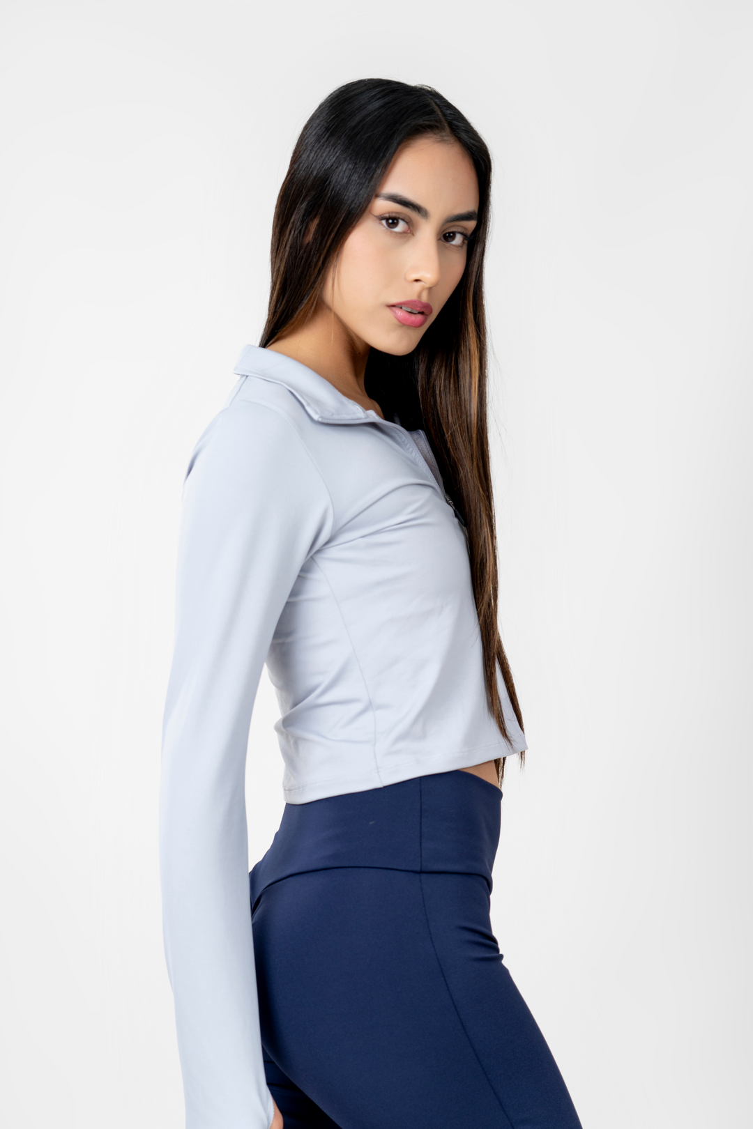 POLO ZIP PLATA