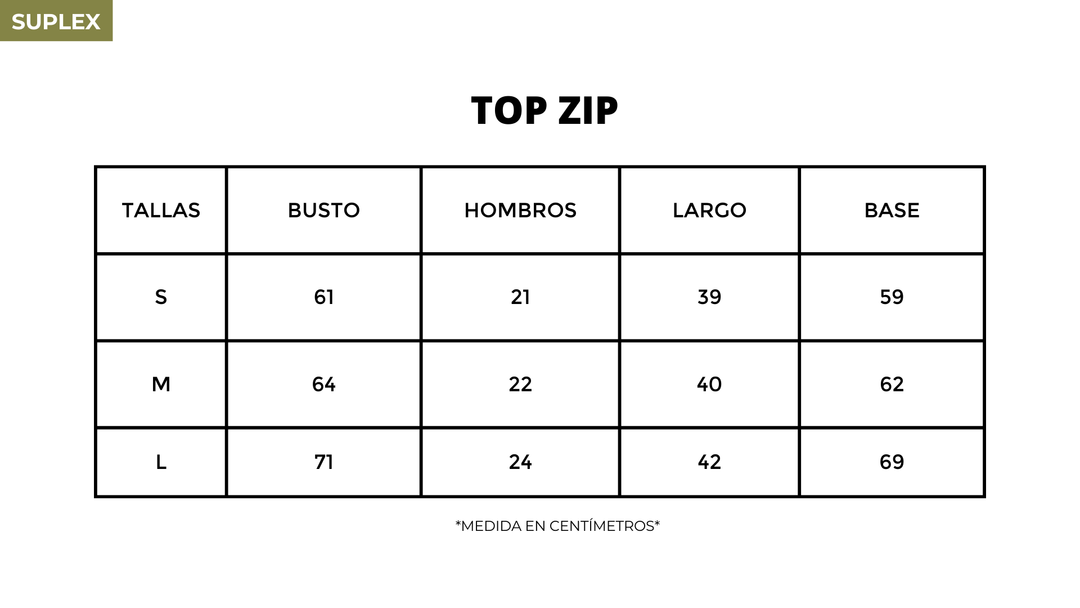TOP ZIP ROJO
