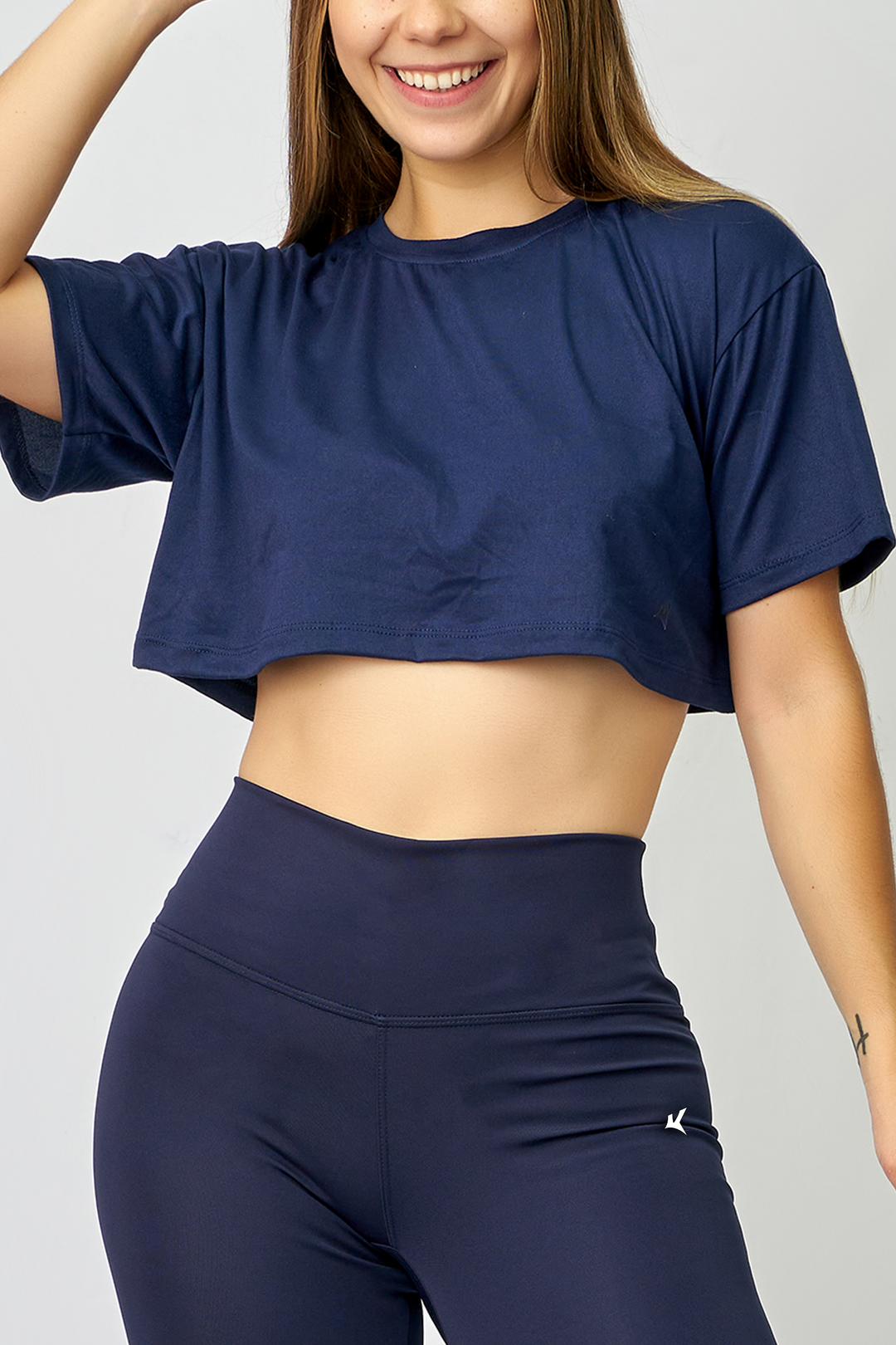 POLO CROP AZUL NOCHE