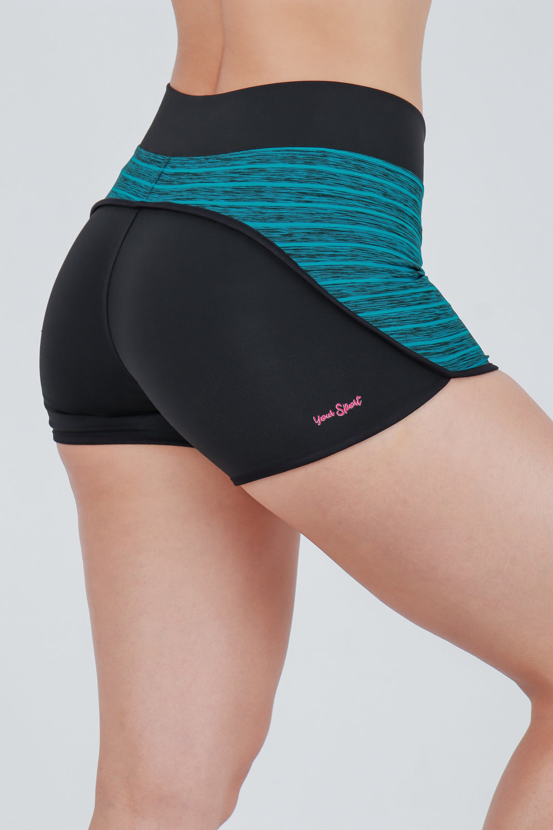 SHORT RAYAS TURQUESA